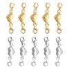 Упаковка из 10 магнитных застежек для ювелирных изделий с золотым и серебряным покрытием, простые удлинители цепочек для ожерелий и браслетов, ювелирные аксессуары