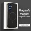 Безрамочный магнитный чехол для телефона для Samsung Galaxy S26 S25 Edge S24 FE S23 S22 Plus Note 20 Ultra Для Magsafe Жесткая задняя крышка из поликарбоната