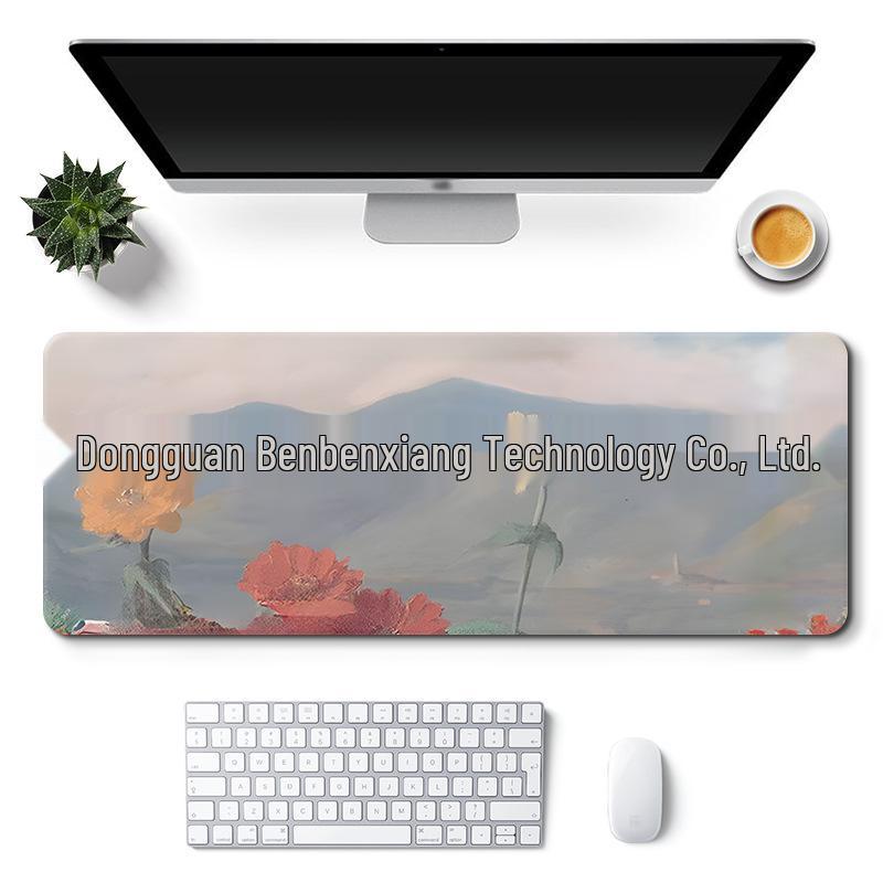 Очень большой коврик для стола с милым дизайном для девочки - Нескользящий коврик для мыши в стиле пейзажа
