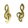 [M6983] - Gold Plated 'Treble Clef' Earrings