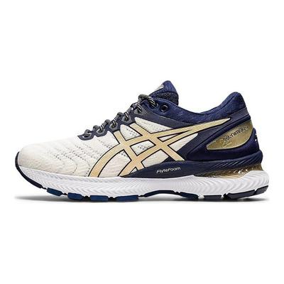 Gel-Nimbus 22 Сетка Удобные Прочные Низкие Кроссовки для бега Женские кроссовки Белый Синий 1012A807-100