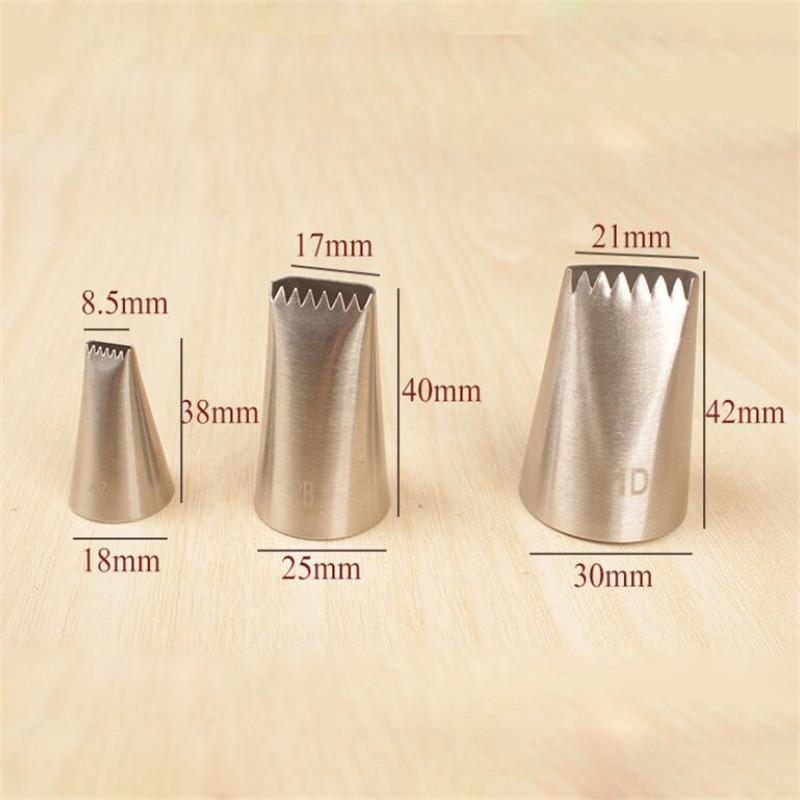 1/3/5/6Pcs Stainless Steel Cake Icing Piping Nozzle Basket Weave Pastry Tips Cake Cream Cupcake Sugar Craft Decorating Tools