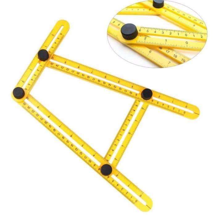 Ouniondo® Nouvel outil de mesure en plastique de règle d'angle de modèle d'angle multifonctionnel_love2095