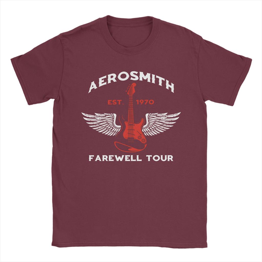 Aerosmith Tour TShirt Men  Fun 100 Cotton Tee Shirt Round Collar Short Sleeve T Shirt Birthday Gift Clothing