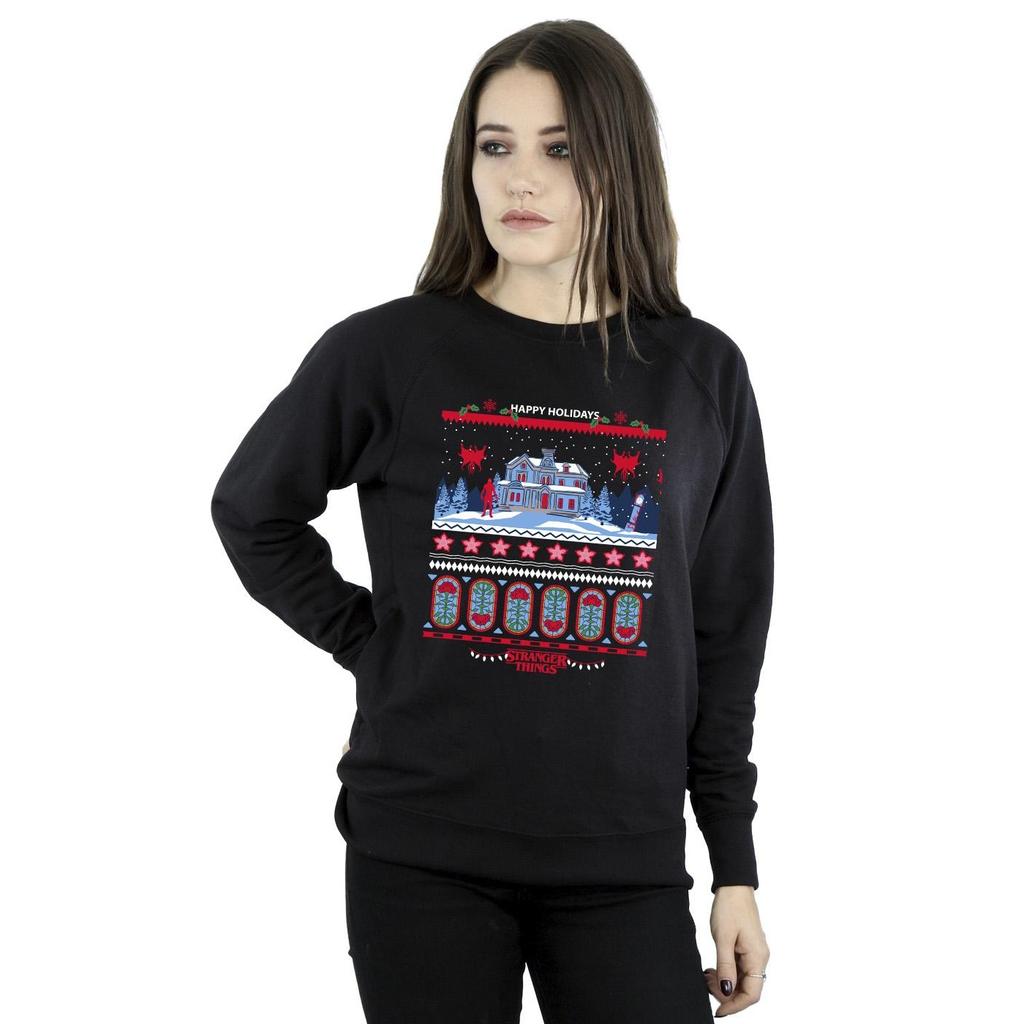 Netflix Womens/Ladies Stranger Things Fair Isle Sweatshirt