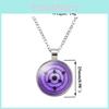Naruto Time Gem Round Pendant Necklace Simple Unisex Jewelry Ideal Gift