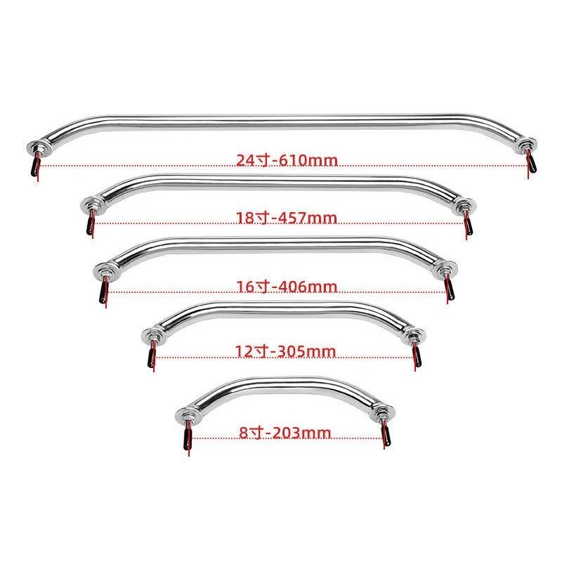 Marine Boat Handle Door Grab Bar Handrail Oval Stainless Steel Rail Grip for Hatch Deck Boat Accessories 220/230/400/450/600mm