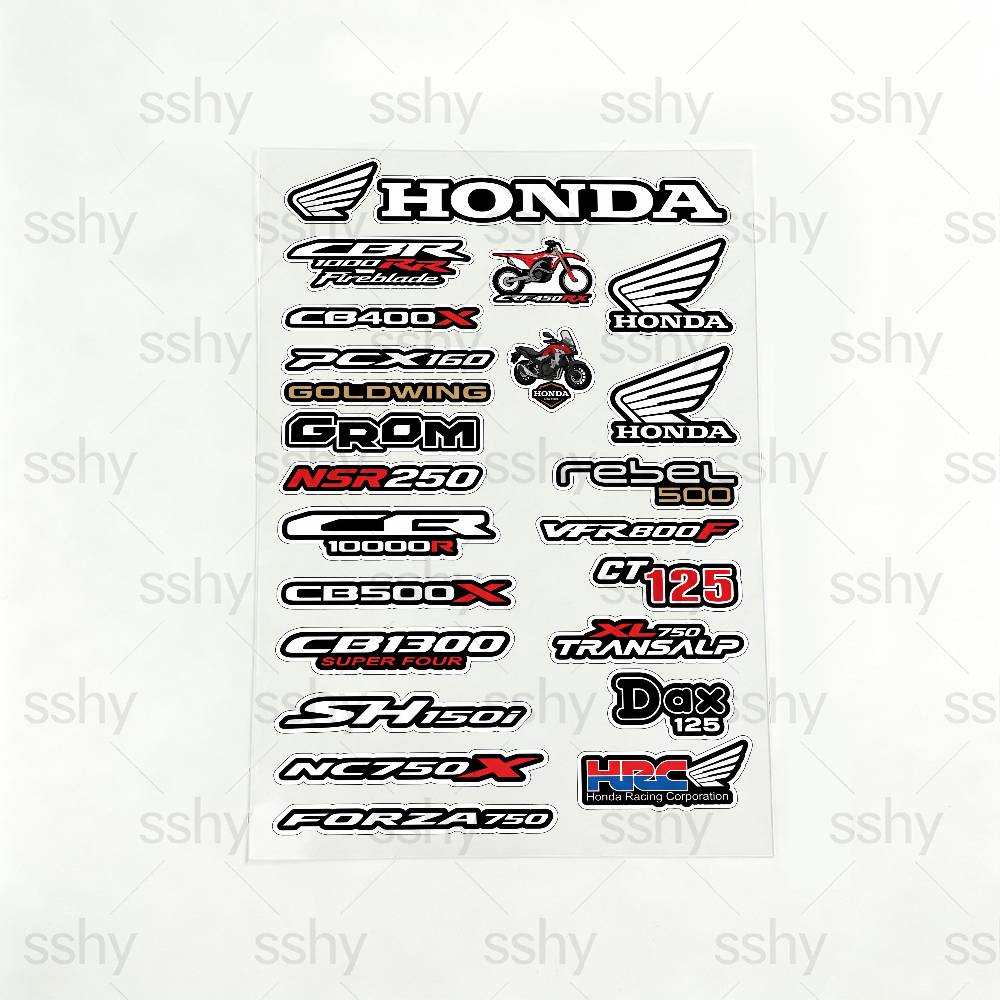 ДЛЯ HONDA HRC H WING Светоотражающие Мотоциклетные Наклейки Водонепроницаемые Виниловые Наклейки для Мотоциклетного Шлема Топливного Бака Велосипеда XL0