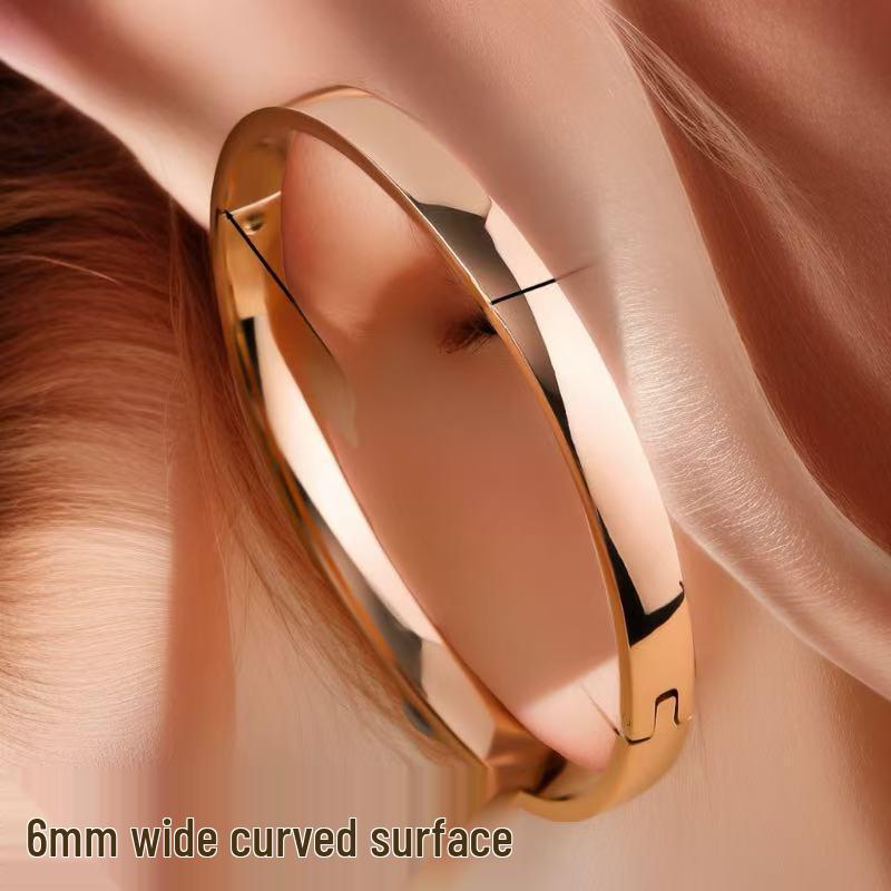 Женский роскошный браслет из нержавеющей стали: Гальванизированный титан, Полная бриллиантовая инкрустация, Европейско-американский стиль