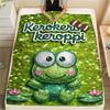 1 шт. Фланелевое одеяло с принтом Кэроппи, Высококачественное, Для всех сезонов, Декор для дома, Тепло и комфорт, Идеально для рождественских подарков