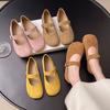 Французские ретро-туфли с круглым носком, плоским дном, с неглубоким ртом, в стиле ленивой феи, с юбкой 2025 года, новинка для девочек на весну и осень