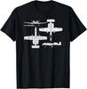 A-10 Warthog Military Aircraft Tee Gift Unisex Black T-Shirt