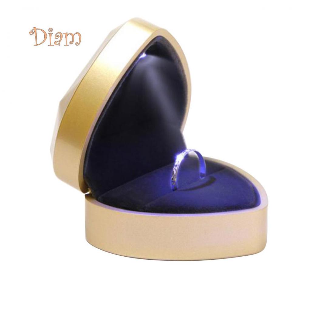 CO & LO в форме сердца, светодиодный светильник, кольцо-держатель, коробка, предложение, чехол для хранения обручального кольца