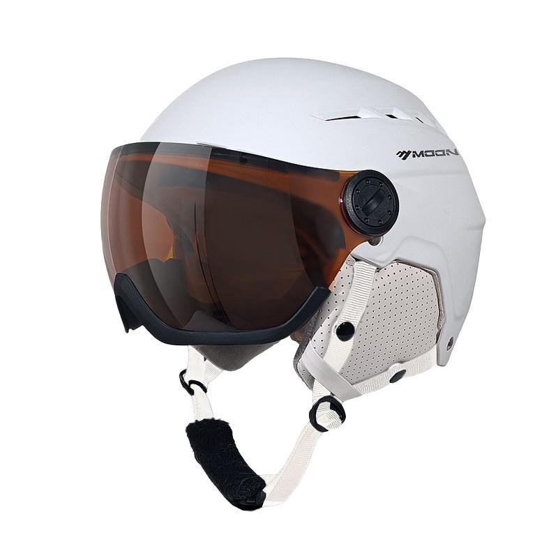 Professional Ski Helmet Asian Head Shape Adults Unisex Snowboard With Integrated Goggle System ABS Material