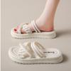 Summer Women's Thick-Soled Bow Slippers: Non-Slip Outdoor Beach Sandals