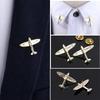 New 1 Pcs Two Aircraft Alloy Airplane Pins Children Lovely Brooch Clothes Cowboy Bag Holiday Gifts Shoes Bags Badges Customized