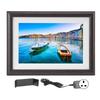 10 Inch WiFi Smart Digital Photo Frame Picture Frame Brown Wood Grain Transmitting Video Pictures