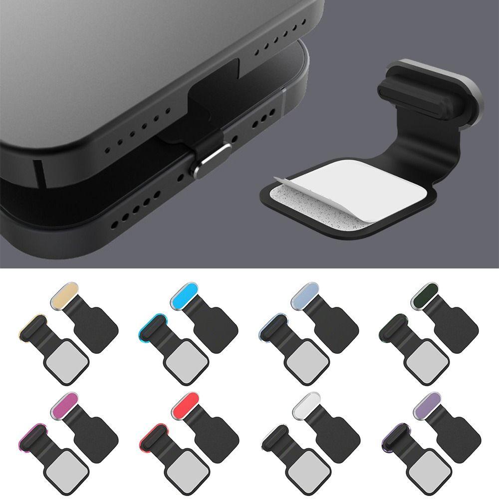 Silicone Alloy L Port Phone Anti Dust Plug Dustproof Metal Stopper Phone Dustproof Plug