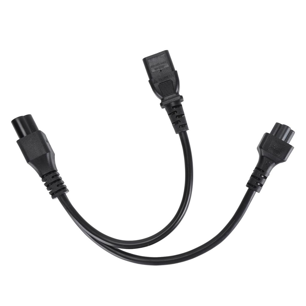 IEC 320 C6 Male To C5+C13 Female Splitter Adapter Cable Y Split Power Adapter Cord for Laptops Desk