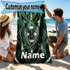 Custom Name Personalized Borussia Monchengladbach Print Beach Towel, for Trip Camping Beach Party Home Decor, Birthday Gift for Family & Friends