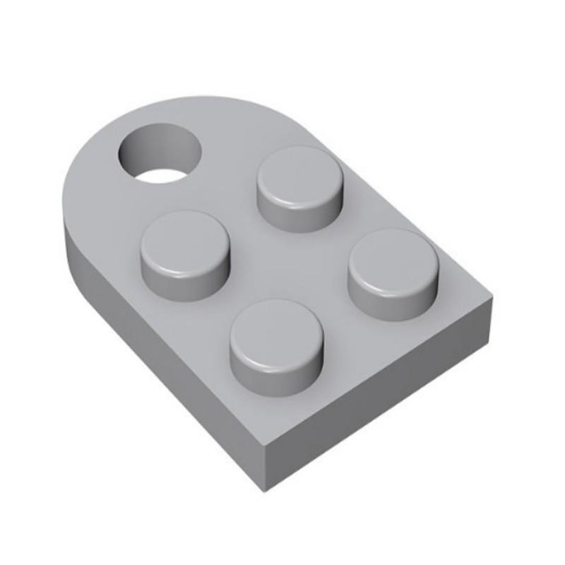 Пластина 50г 2x2 с одним слоем, круглая, с отверстием - Совместима с деталями LEGO Technic 3176 MOC