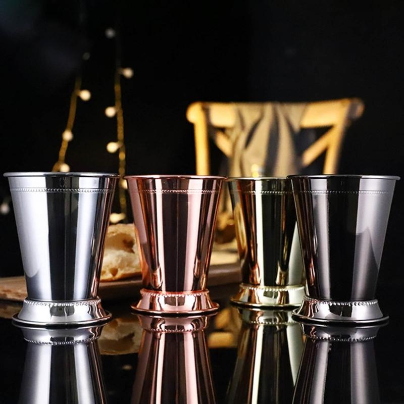 Стальная кружка для Moscow Mule, стакан для коктейлей, классические стаканы Mints Julep, многоразовые металлические стаканы для питья