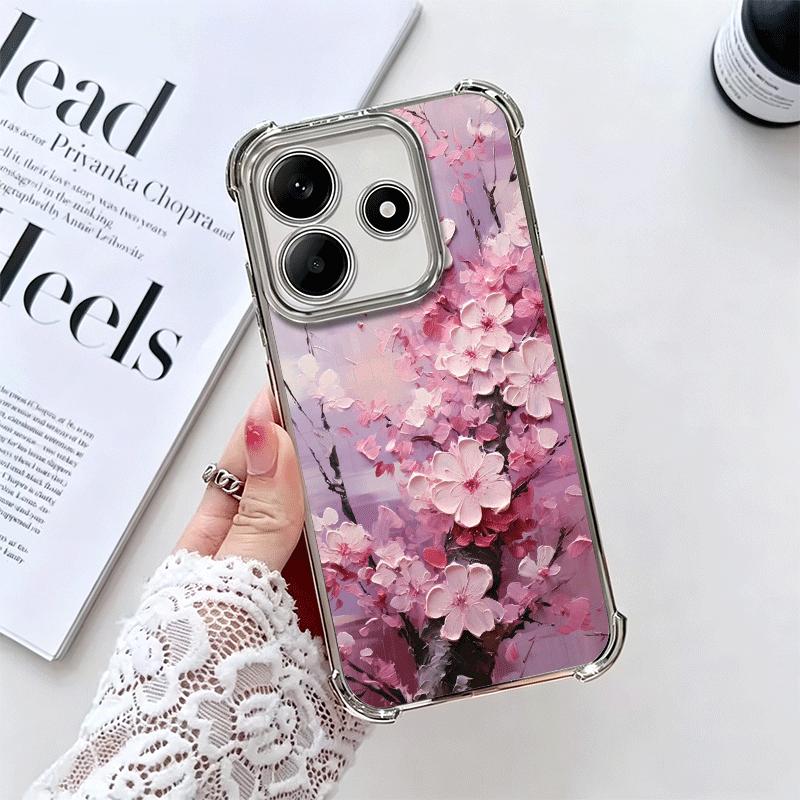 Чехол для телефона с покрытием Sakura Blossom Sakura Fashion для Xiaomi Redmi Note 14 15 Pro Plus 13 12 11 11S 11T 10 9S 9 5G, противоударный Aira