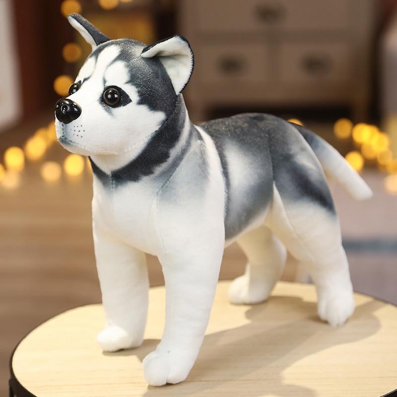 Simulation Cute Dog Plush Toys Lovely Husky Akita Rottweiler Animal Dog Dolls Stuffed Soft Toys for Kids Boys Xmas Gift
