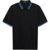 YOUNGOR Men's T-Shirt, Summer Youth Business Casual Short-Sleeve T-Shirt, GSPC533019ACA, Black, 2XL