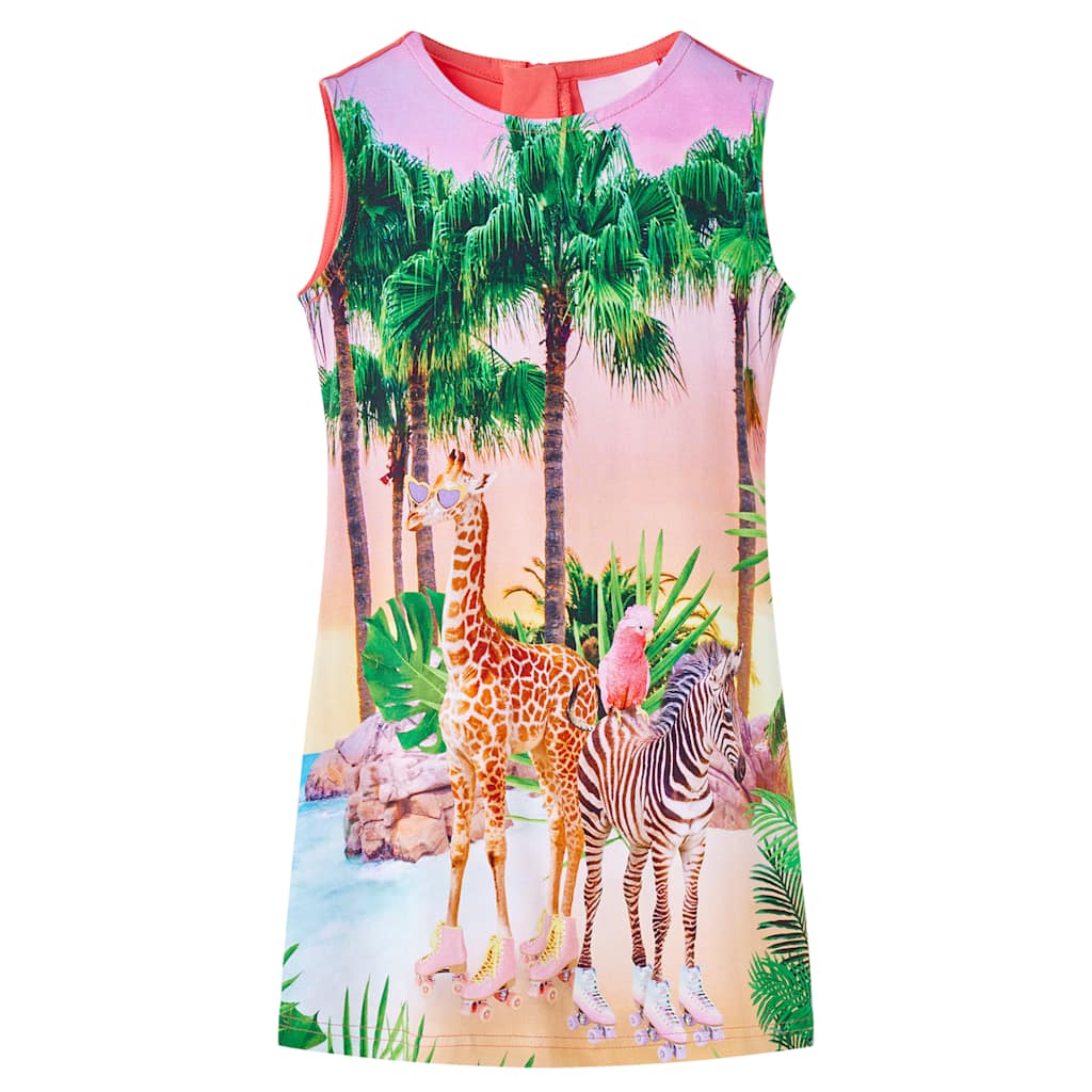 Kids Dress Coral Pink 140