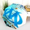 Blue Star Football Emblem Folding umbrella Suitable for all seasons travel Sun umbrella printing outdoor
