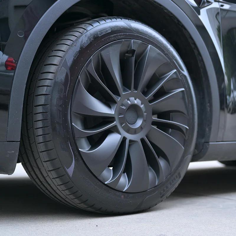 Колпачок ступицы колеса для Tesla Model Y Колпаки ступицы колеса 19 дюймов Полная защитная крышка Замена ModelY 2022 Аксессуары