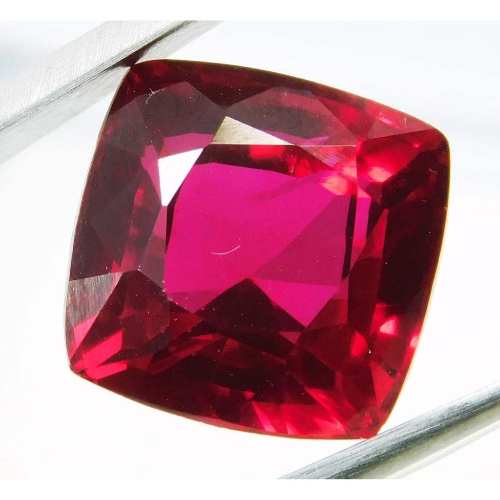 8.60 Ct CERTIFIED NATURAL Ruby Red SQUARE Cushion Cut Loose Gemstone Earing Size YA-127875