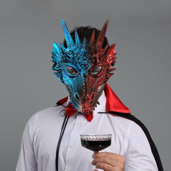 3D костюм дракона для выступлений, крутой сценический головной убор для вечеринки, косплей, красочный головной убор дракона, чехол для вечеринки