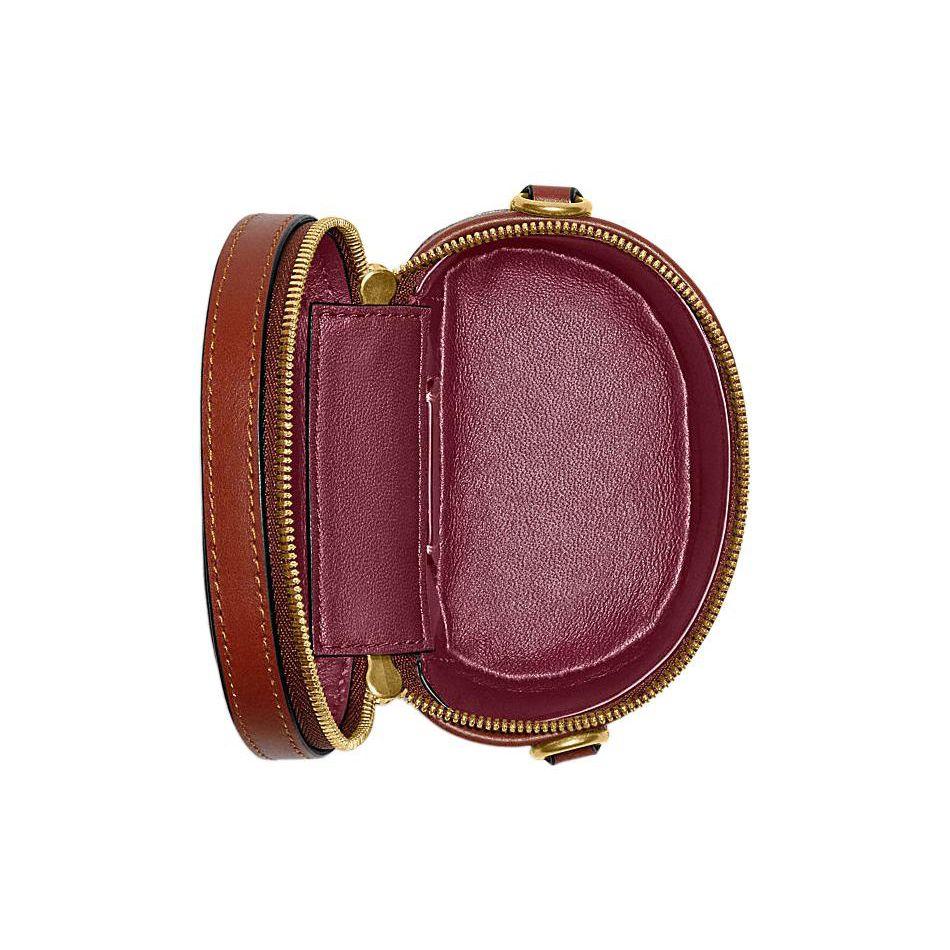 Coach Сумка на цепочке Trail 12 Classic Monogram с молнией, из кожи и покрытого канваса, женская, коричнево-желто-ржавая CE768-B4NQ4
