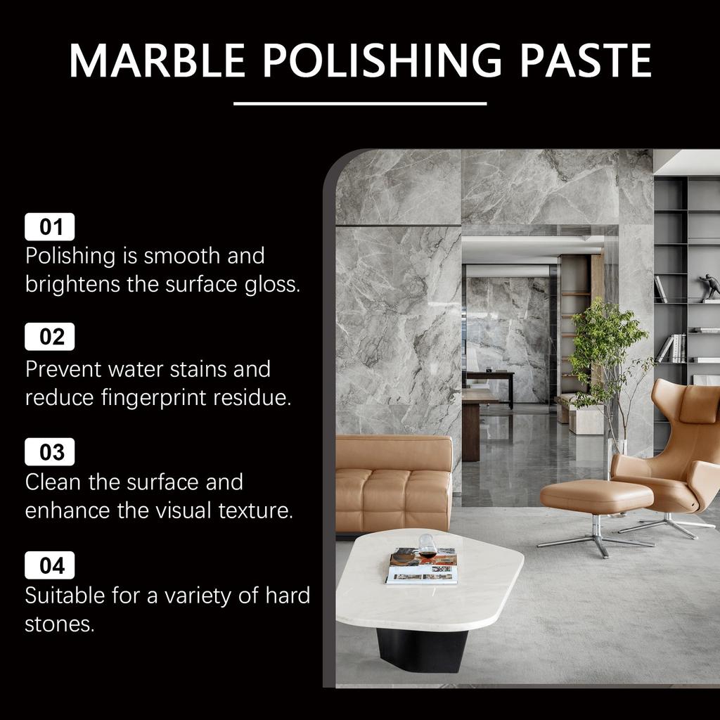 JUE FISH Marble Polishing Paste Kitchen Quartz Countertop Scratch Cleaning Tile Decontamination Brightening Care less