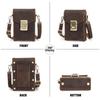 CONTACT'S Crazy Horse Leather Sling Bag For Men Small Crossbody Bag Casual Men Shoulder Bag High Quality Cellphone Bag