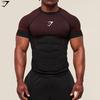 Мужская компрессионная футболка для бега GYMSHARK - Дышащая, плотно прилегающая для фитнеса и повседневной носки