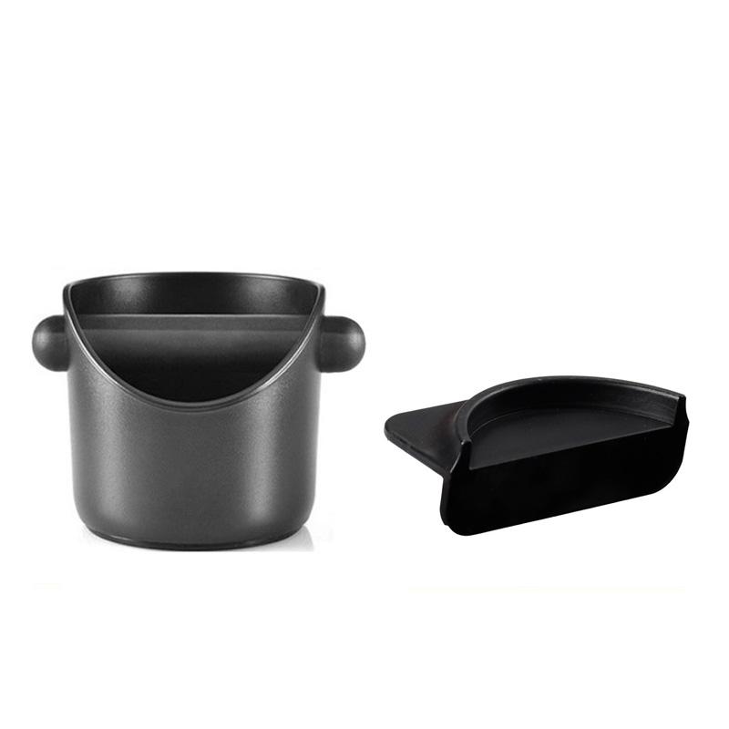 2pcs Coffee Knock Box Shock-Absorbent Coffee Grind Waste Bin for Coffee Grounds Removable Knock Bar Anti-slip Espresso Dump Bin