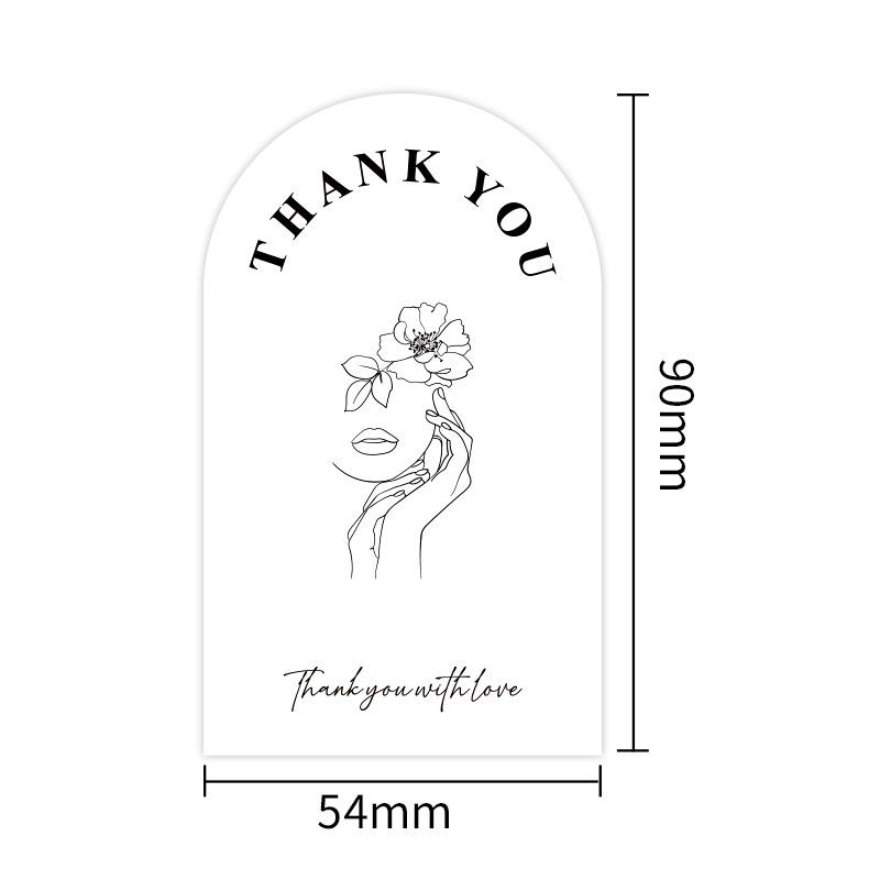 50-pack Airplane-Themed Thank You Box Sealing Stickers for Packaging and Decoration