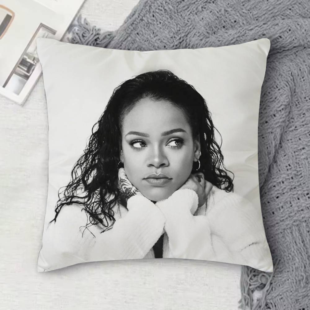 RRihanna Doublesided Printed Square Decorative Cushion Cover for Sofa Living Room Home Decor