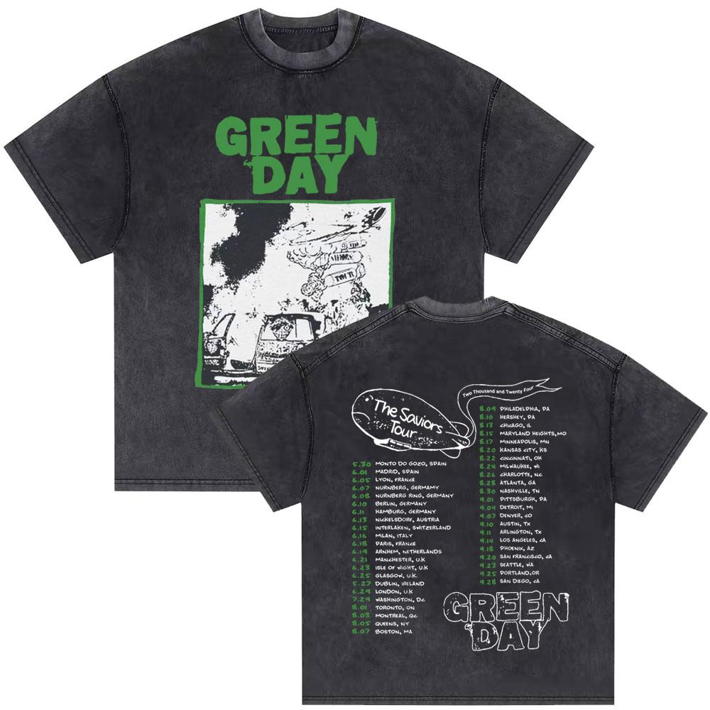 Стирка Винтажные Панк-группа Green Day Dookie Графические Футболки Мужские Классические Готик-Рок Футболки Мужские Оверсайз Футболка Мужская Уличная Одежда