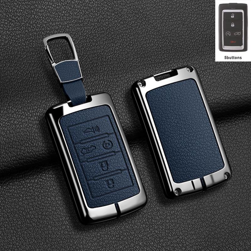 For Jeep Grand Cherokee L Proximity Grand Wagoneer 2021 2022 Metal Car Remote Key Cover Case Shell Fob Holder Protector Keychain