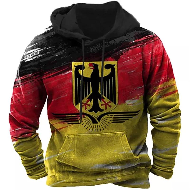 Мужские Худи с Графическими Принтами Свитшот Дизайнерские Базовые Повседневные С Длинным Рукавом С Капюшоном Ежедневные Спортивные С Принтом Весна