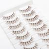 10 Pairs Natural Look Brown False Eyelashes Japanese Cosplay Dramatic Anime Lashes  for Women