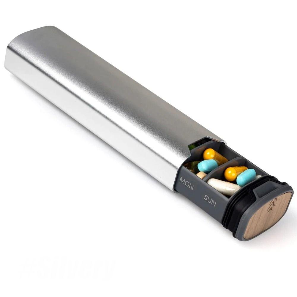 Большой емкости 7-дневный еженедельный органайзер для таблеток, алюминиевый отсек для таблеток, дорожная коробка для таблеток