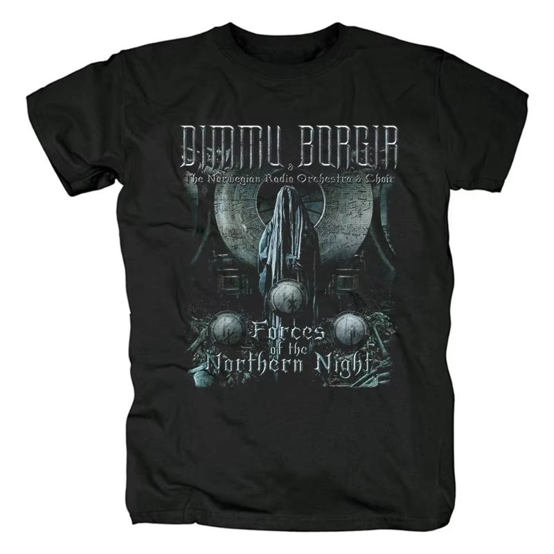 Футболка Dimmu Borgir Dark Castle Симфонический Метал Рок Мужская и Женская Летняя Хлопковая Свободная С Круглым Вырезом Повседневная Спортивная С Короткими Рукавами