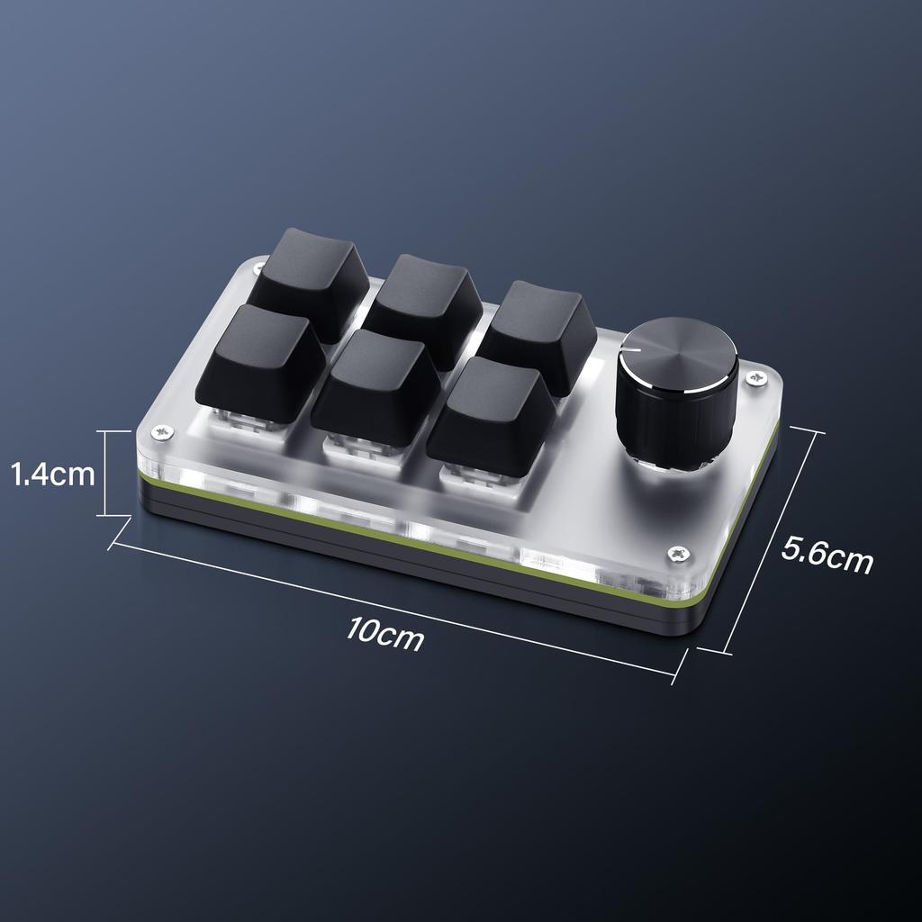 SinLoon Мини Макро Программируемая Клавиатура USB Мини 6 Клавиш 1 Ручка Механическая OSU Игровая RGB DIY Многофункциональная Клавиатура Совместимая с Mac OS и