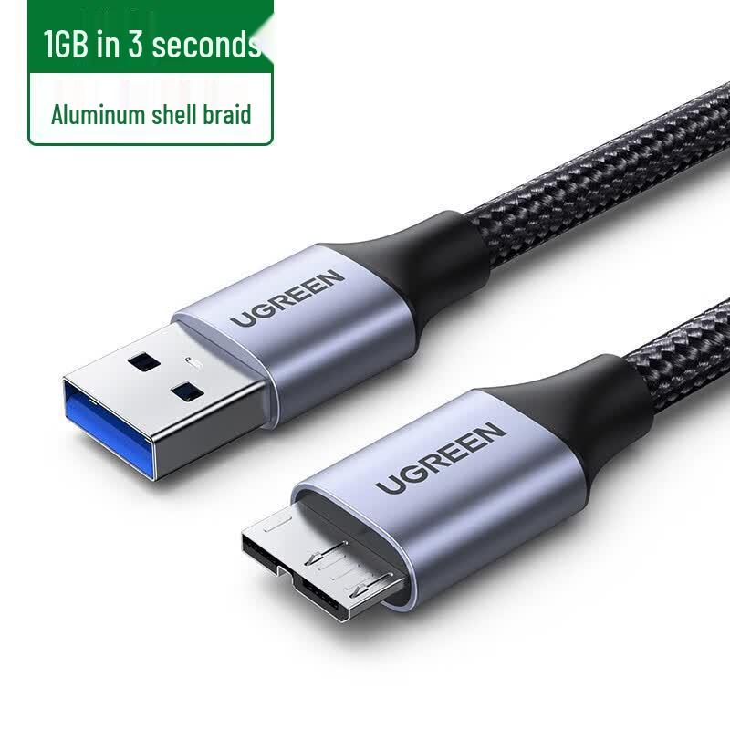 Ugreen Внешний жесткий диск USB 3.0 и кабель для передачи данных для телефона (1 м, 2 шт.)