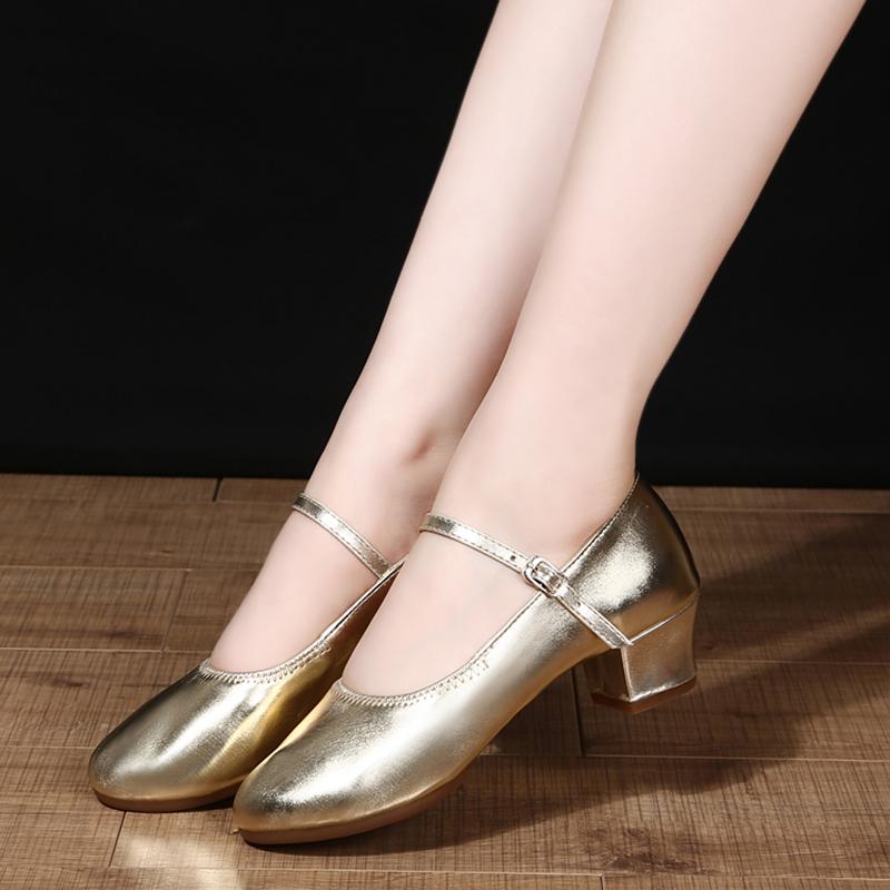Современные танцевальные туфли на среднем каблуке, танцевальная обувь с мягкой подошвой, танцевальная обувь для взрослых, женские красные танцевальные туфли в стиле Мэри Джейн